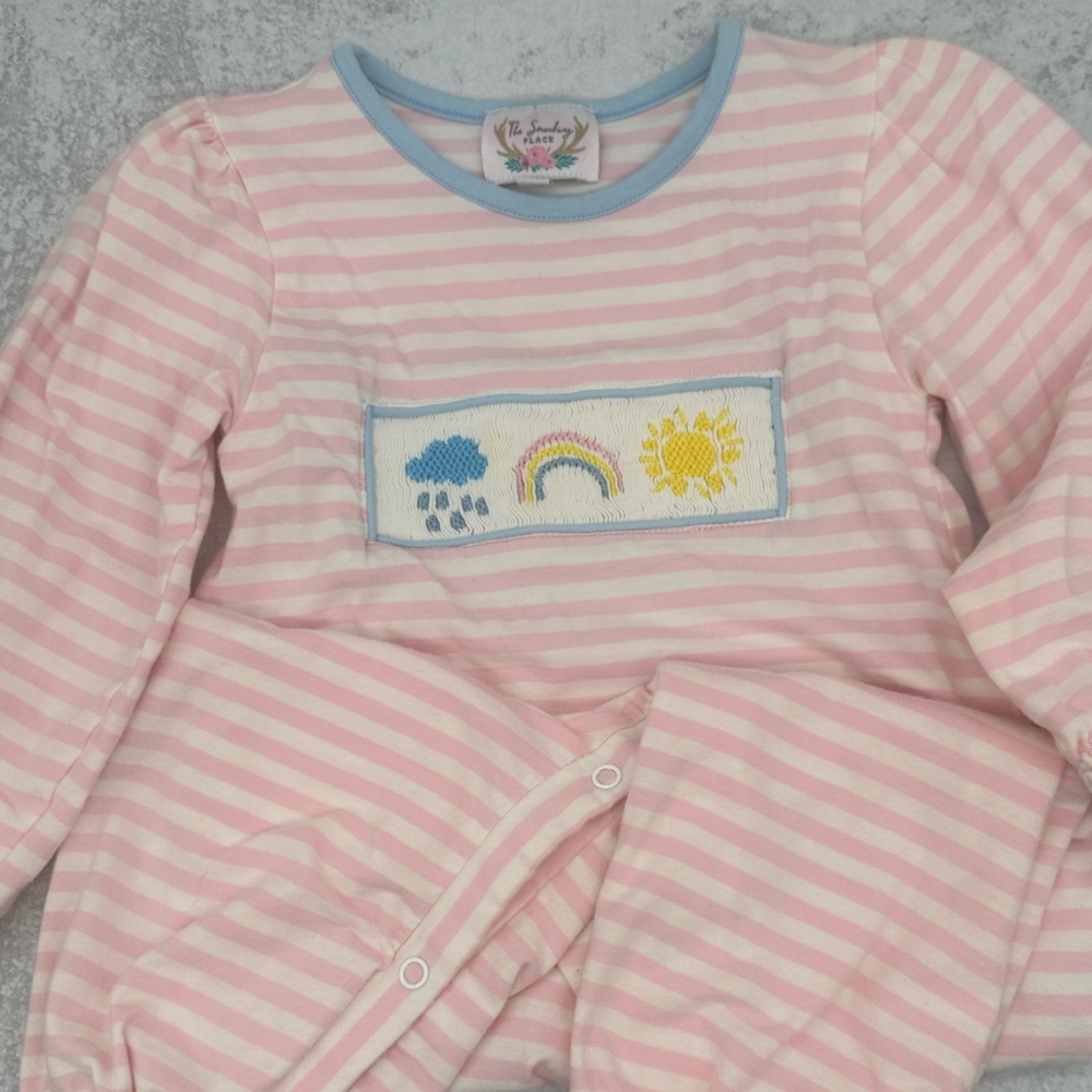 GUC Smocked Longall Bubble Girls Spring Weather Cotton 18 months
